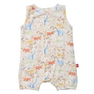 Magnetic Me Dinosaur Print Sleeveless Baby Romper